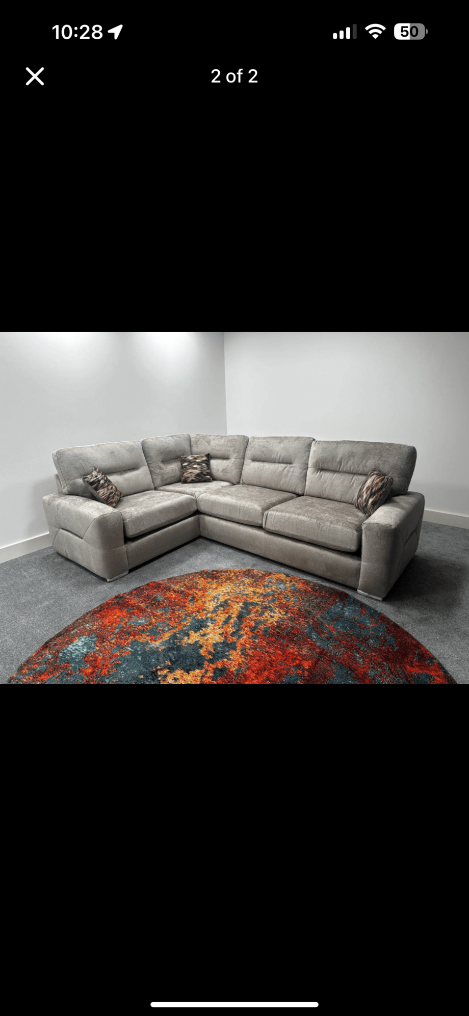 Chenille Corner Sofa