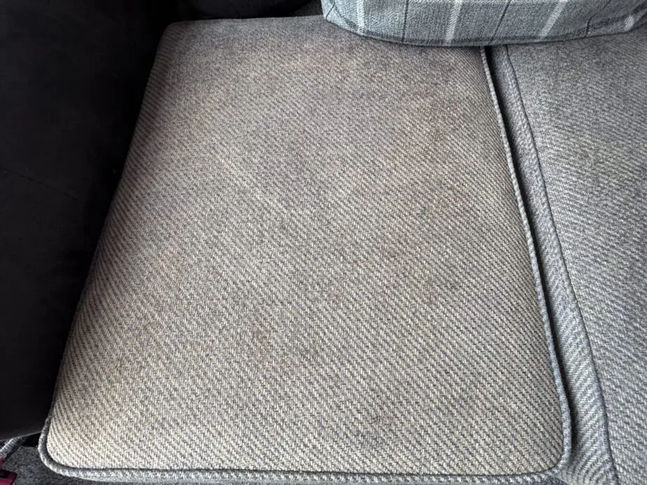 Fab Furniture Marshall, 2 seater scatter back sofa, 1 armchair and 1 foot stall, grey