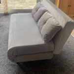 Phoebe grey velvet double sofa bed