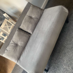 Phoebe grey velvet double sofa bed