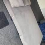 Phoebe grey velvet double sofa bed