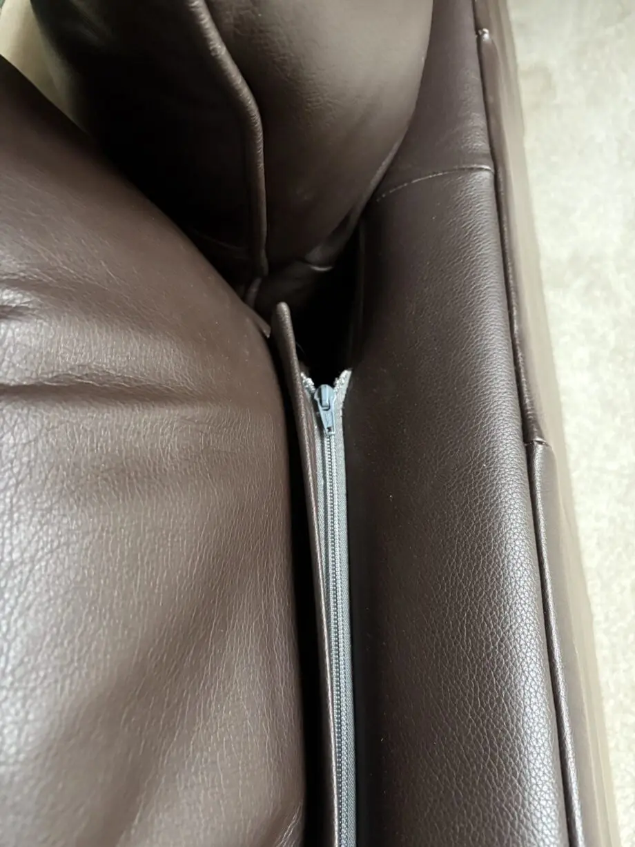 Furniture Village 3 piece chocolate brown leather suite