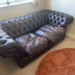 Dark brown Chesterfield 2-seater sofa