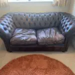 Dark brown Chesterfield 2-seater sofa