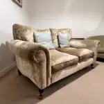 Laura Ashley Exquisite Golden Brown Fabric Two-Seater Sofa