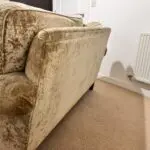 Laura Ashley Exquisite Golden Brown Fabric Two-Seater Sofa