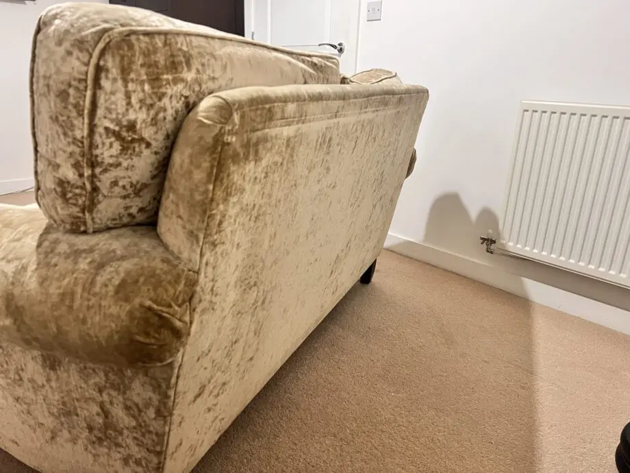 Laura Ashley Exquisite Golden Brown Fabric Two-Seater Sofa