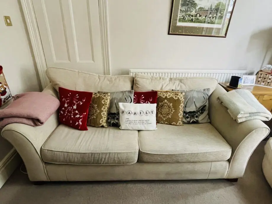 M&S large sofa 3-4 settee calico champagne