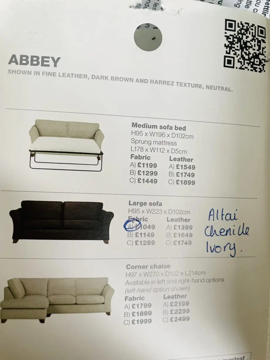 M&S large sofa 3-4 settee calico champagne