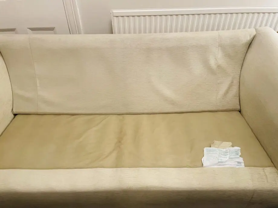 M&S large sofa 3-4 settee calico champagne