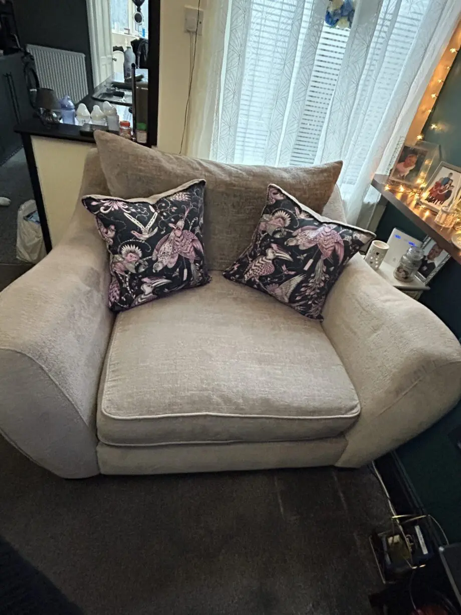 Sofology 3 seater sofa and cuddle chair