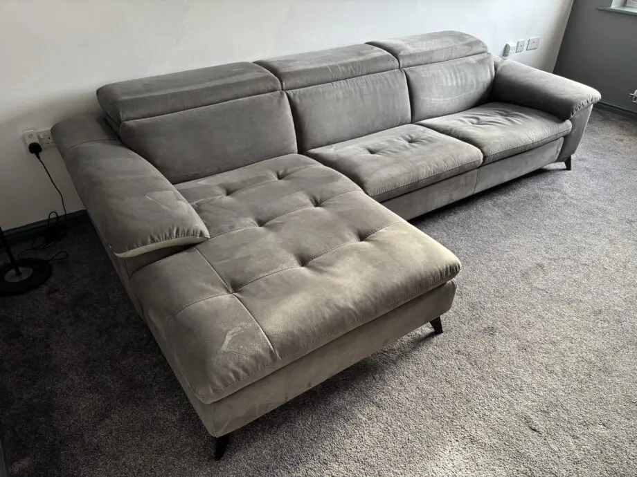 Barker and Stonehouse Metropole Grey 3 Seater Sofa with Chaise