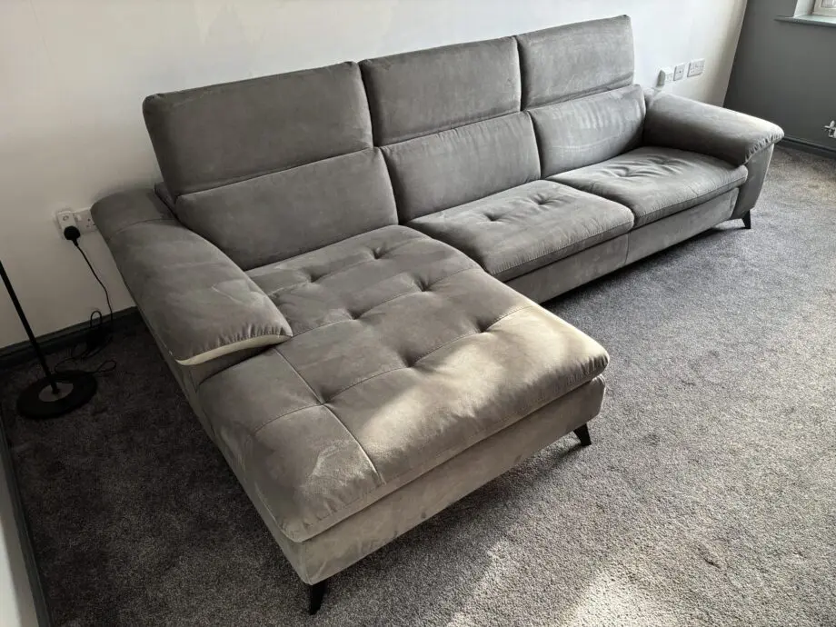Barker and Stonehouse Metropole Grey 3 Seater Sofa with Chaise