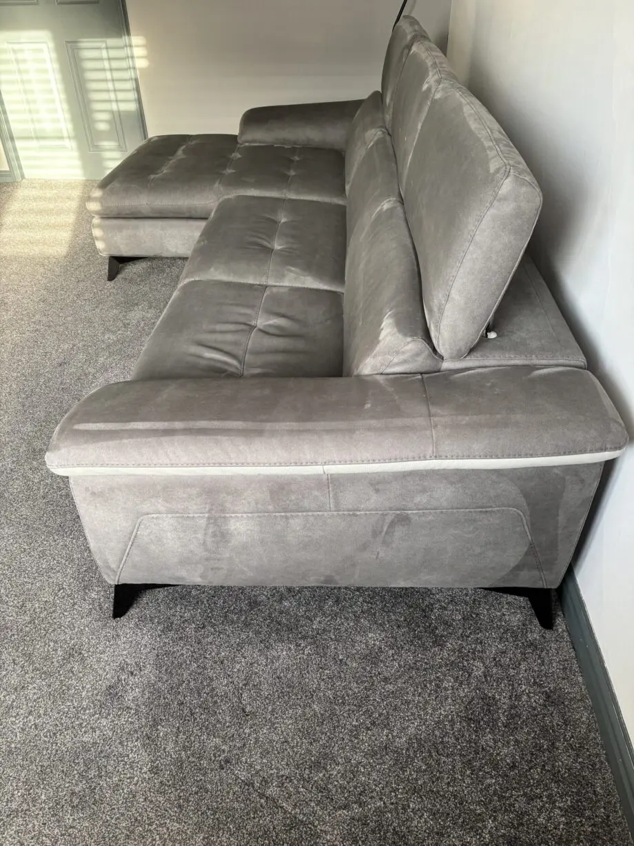 Barker and Stonehouse Metropole Grey 3 Seater Sofa with Chaise