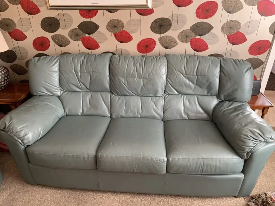 Leather settee