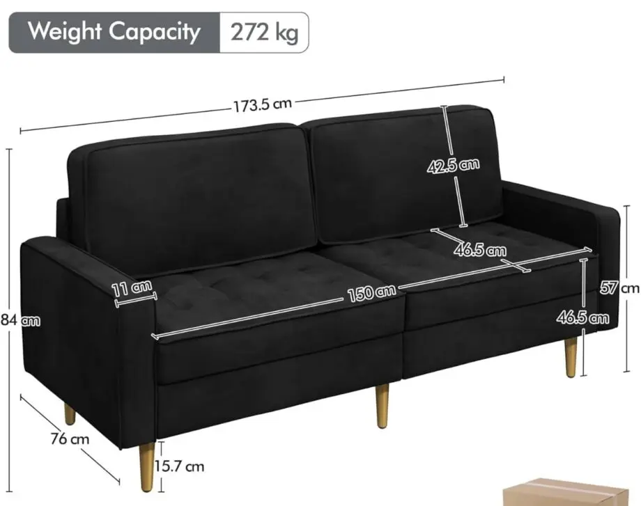 Velvet fabric sofa