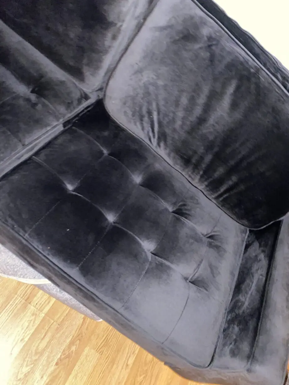 Velvet fabric sofa