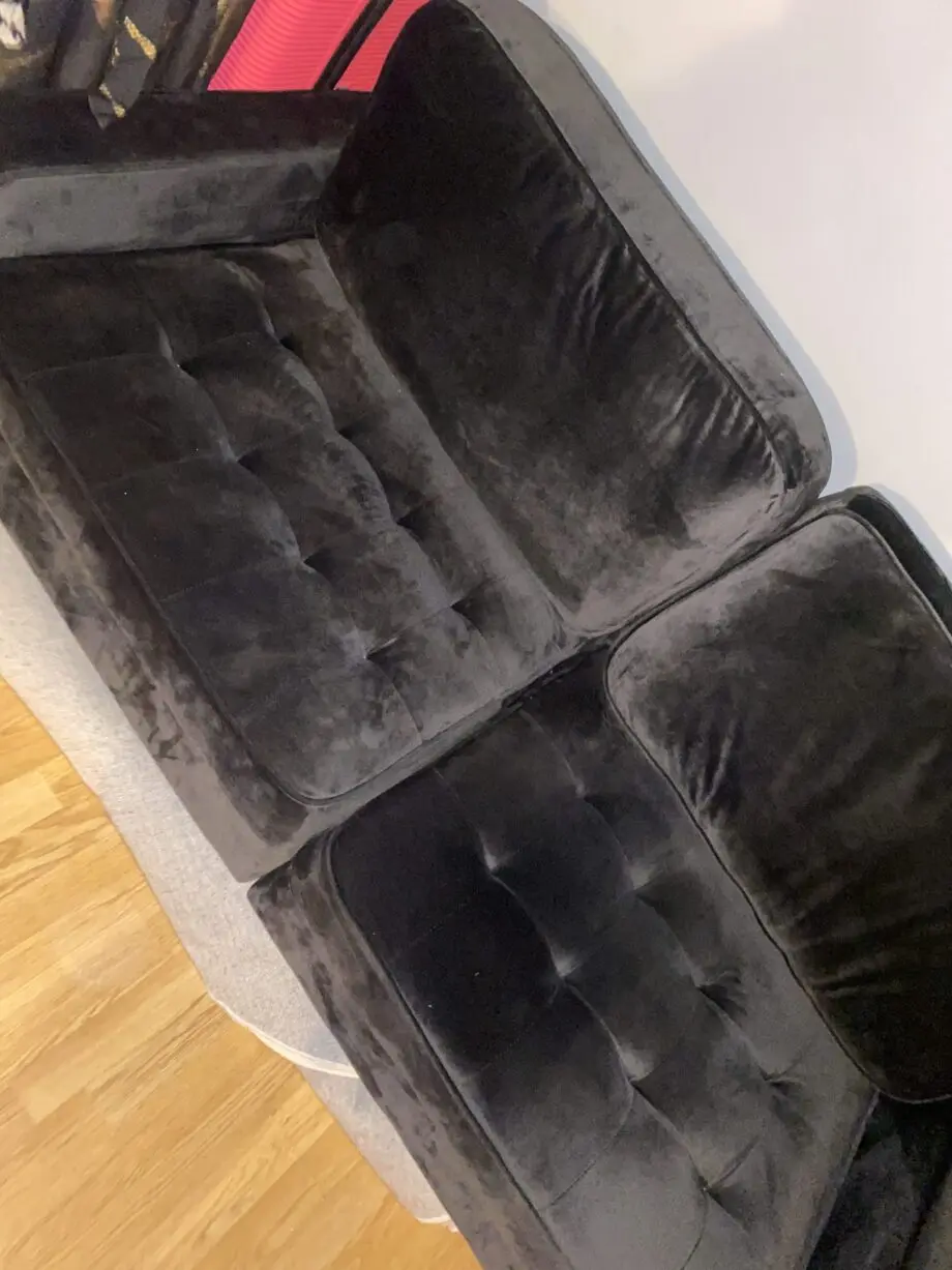 Velvet fabric sofa