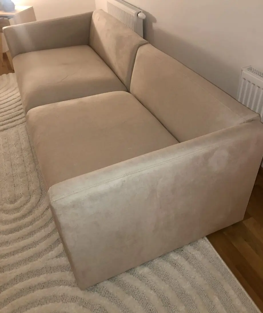 2-seater Velvet sofa - Beige in top condition