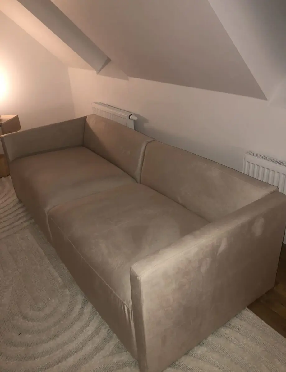 2-seater Velvet sofa - Beige in top condition
