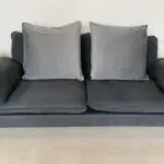2 Seater & 3 Seater Falllyn Charcoal Leather Sofa Set