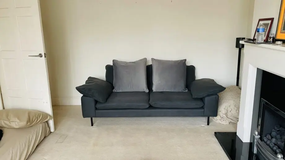2 Seater & 3 Seater Falllyn Charcoal Leather Sofa Set