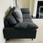 2 Seater & 3 Seater Falllyn Charcoal Leather Sofa Set
