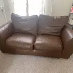 Tan two seater couch