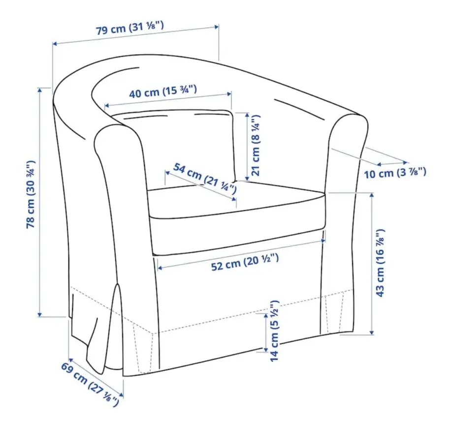 Ikea Tullsta arm chair in white colour