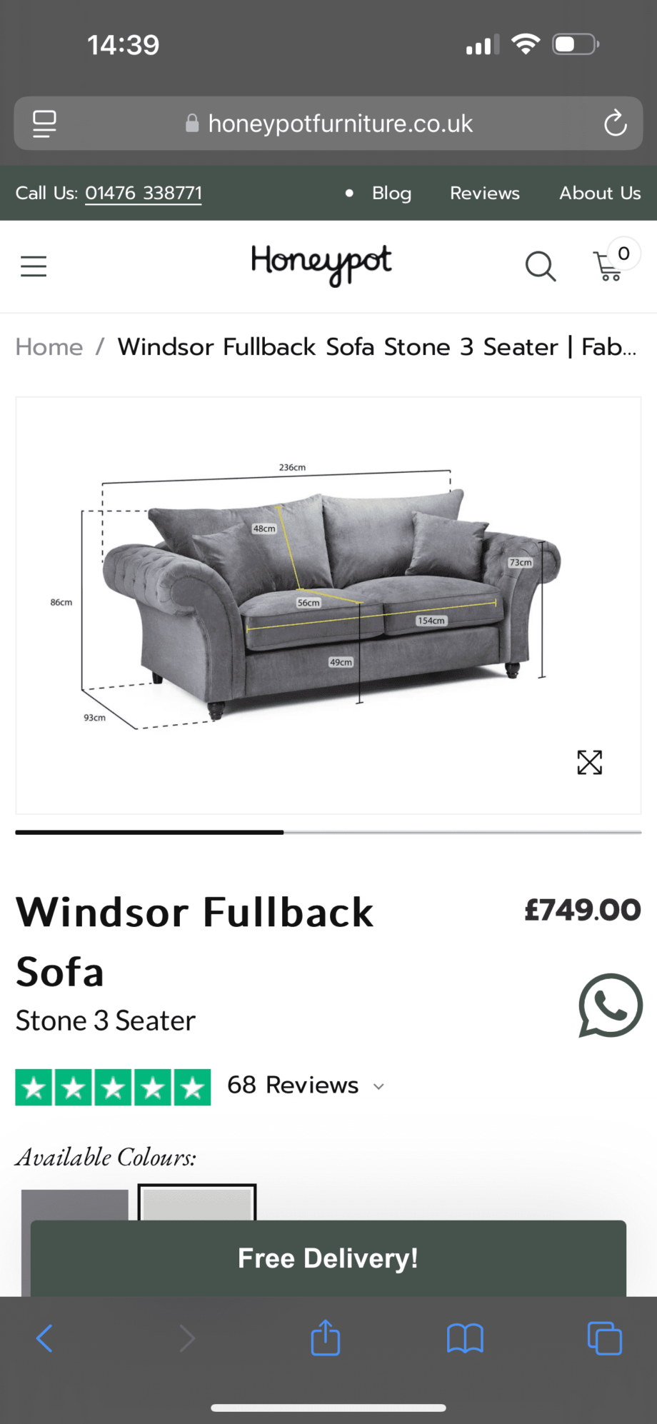Windsor 3 seater and arm chair
