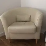Ivory IKEA Tullsta armchair