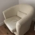 Ivory IKEA Tullsta armchair