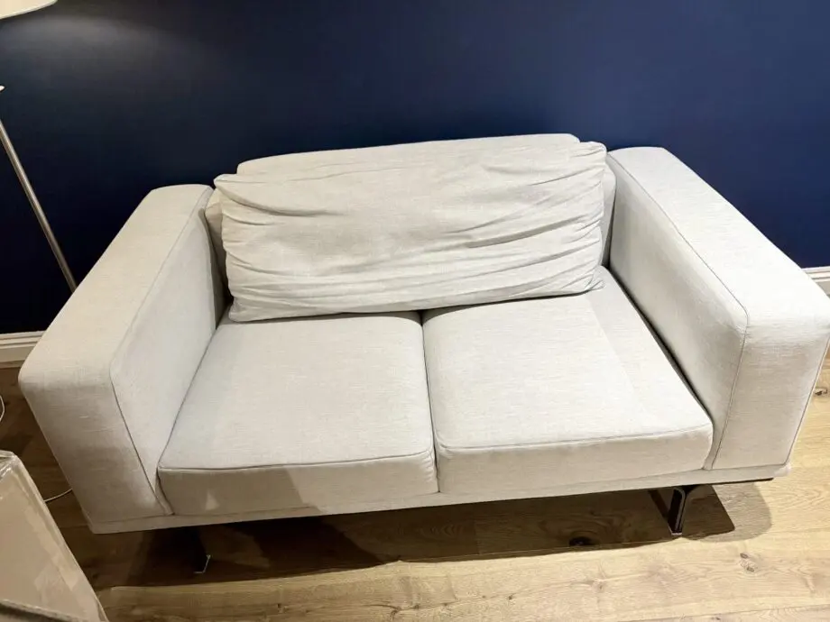 Grey three seater sofa