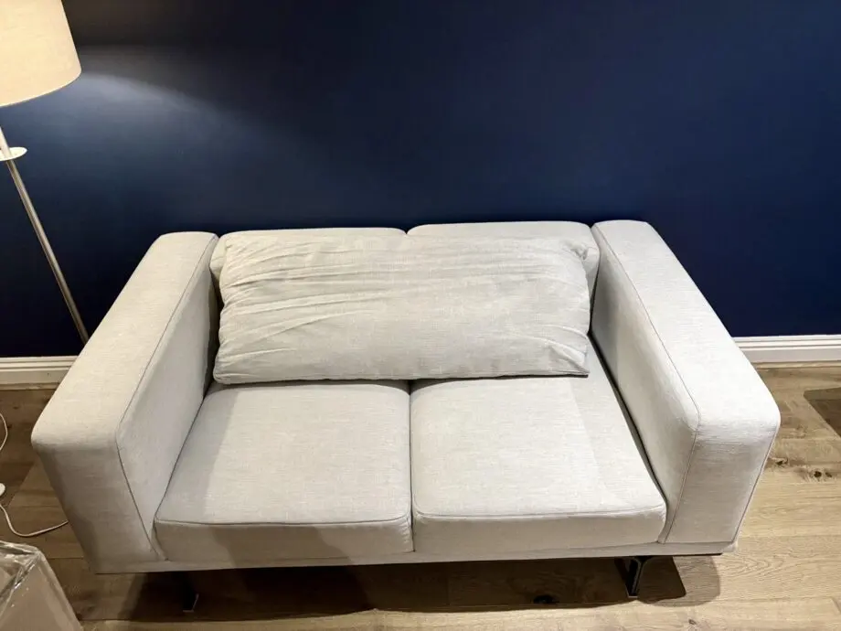 Grey three seater sofa