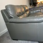 Dfs grey leather 3 seater
