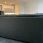 Dfs grey leather 3 seater