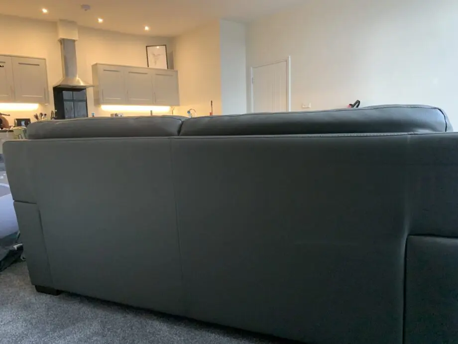 Dfs grey leather 3 seater