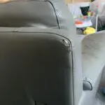 Dfs grey leather 3 seater