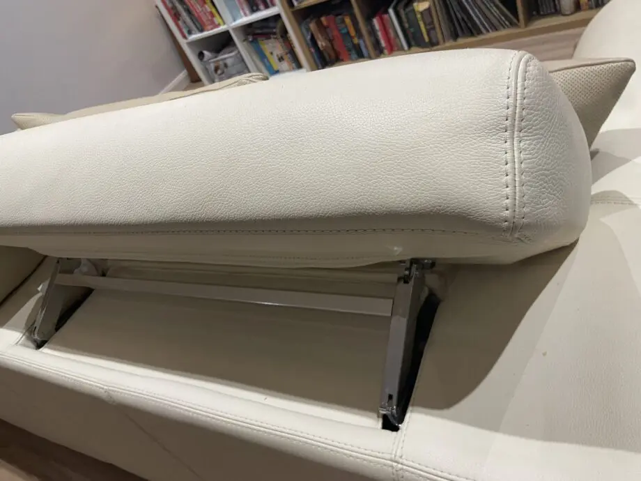 Rochebobois cream leather 2 seater sofa