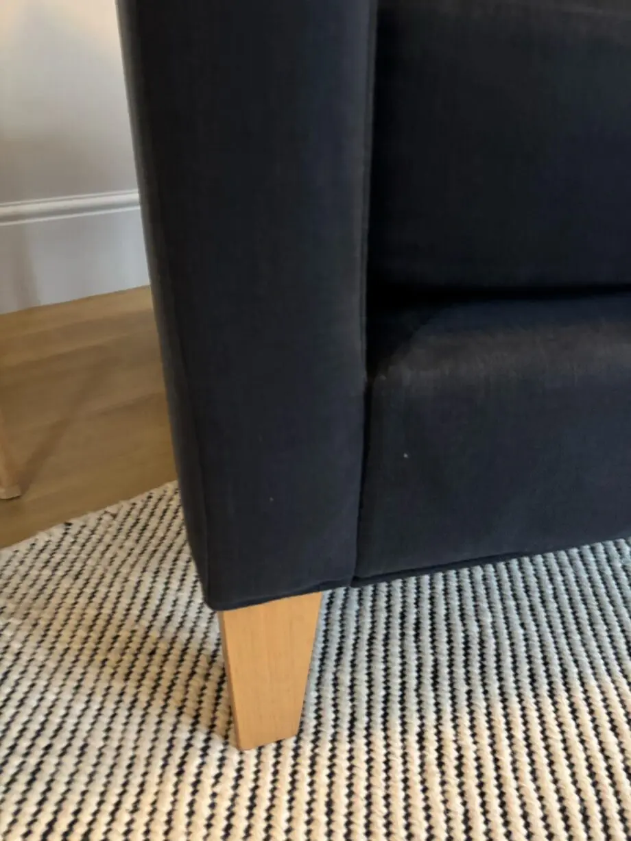 Sofa.com Izzy Loveseat - Navy Brushed Linen Cotton