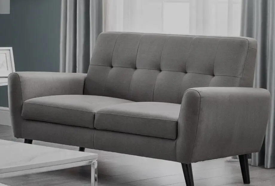 Julian Bowen Monza Grey Small 3Linen 2- Seater Sofa