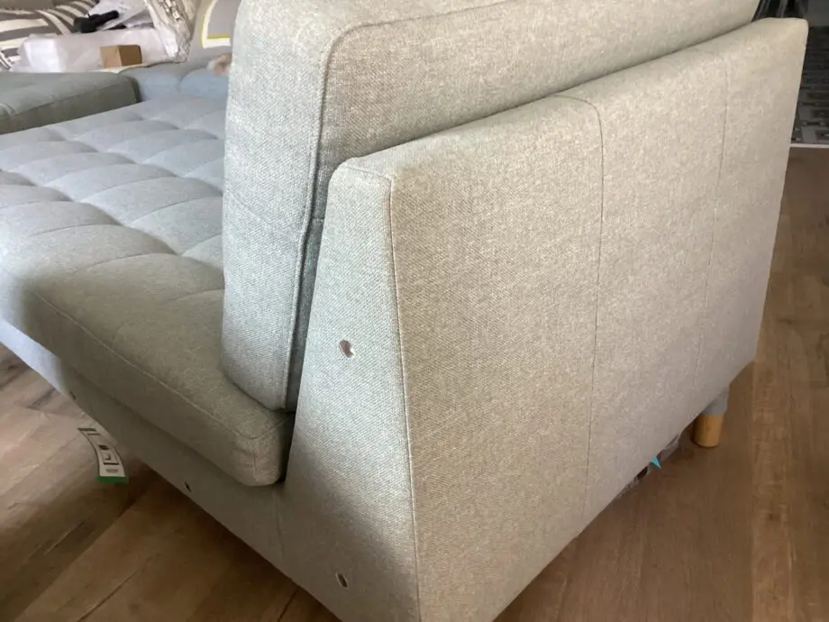 New condition Landskrona single seater chaise longue, add on unit in Gunnared light green.