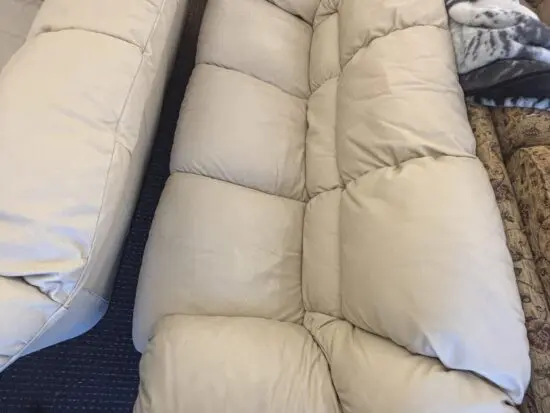 X2 cream sofas