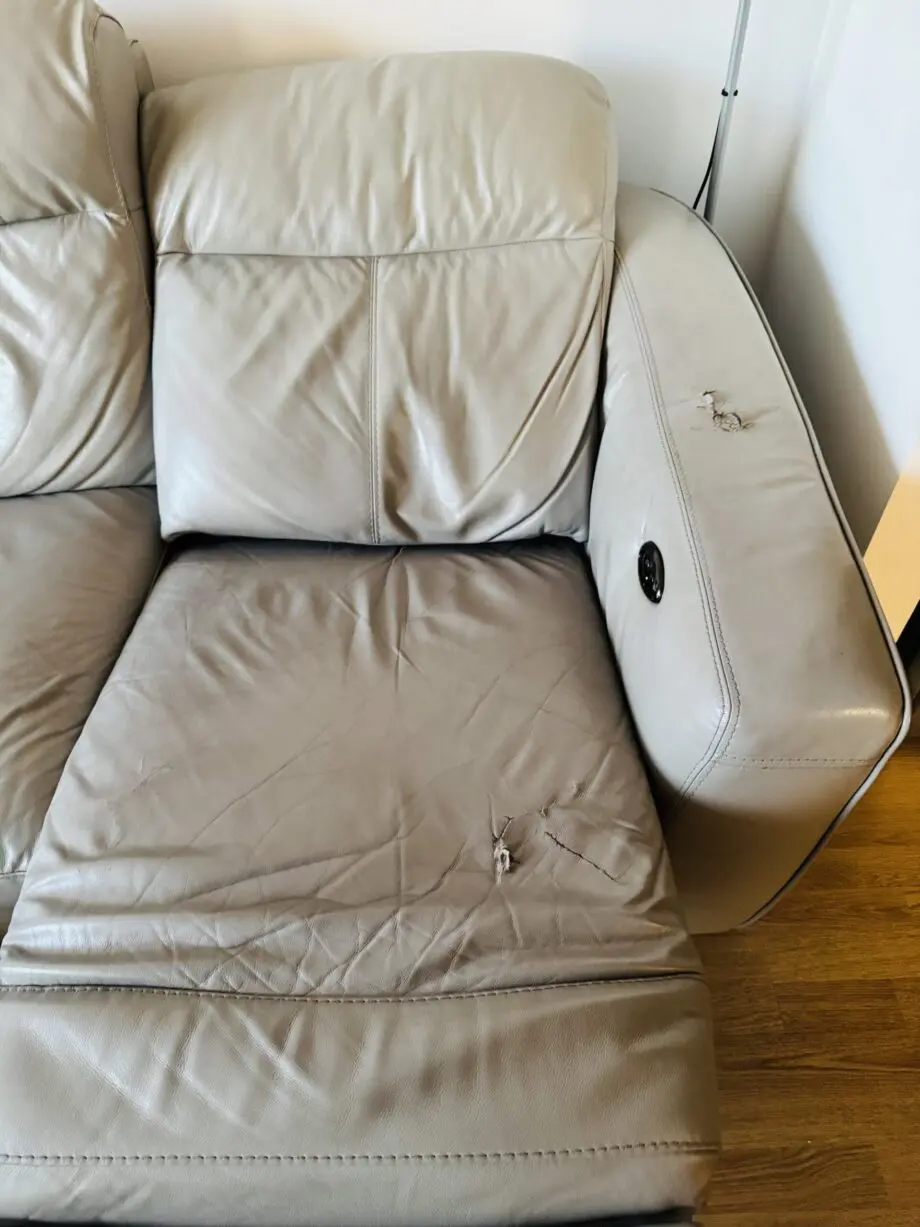 3 seater recliner leather sofa