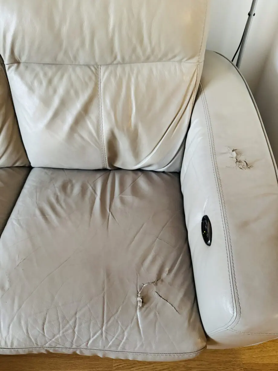 3 seater recliner leather sofa