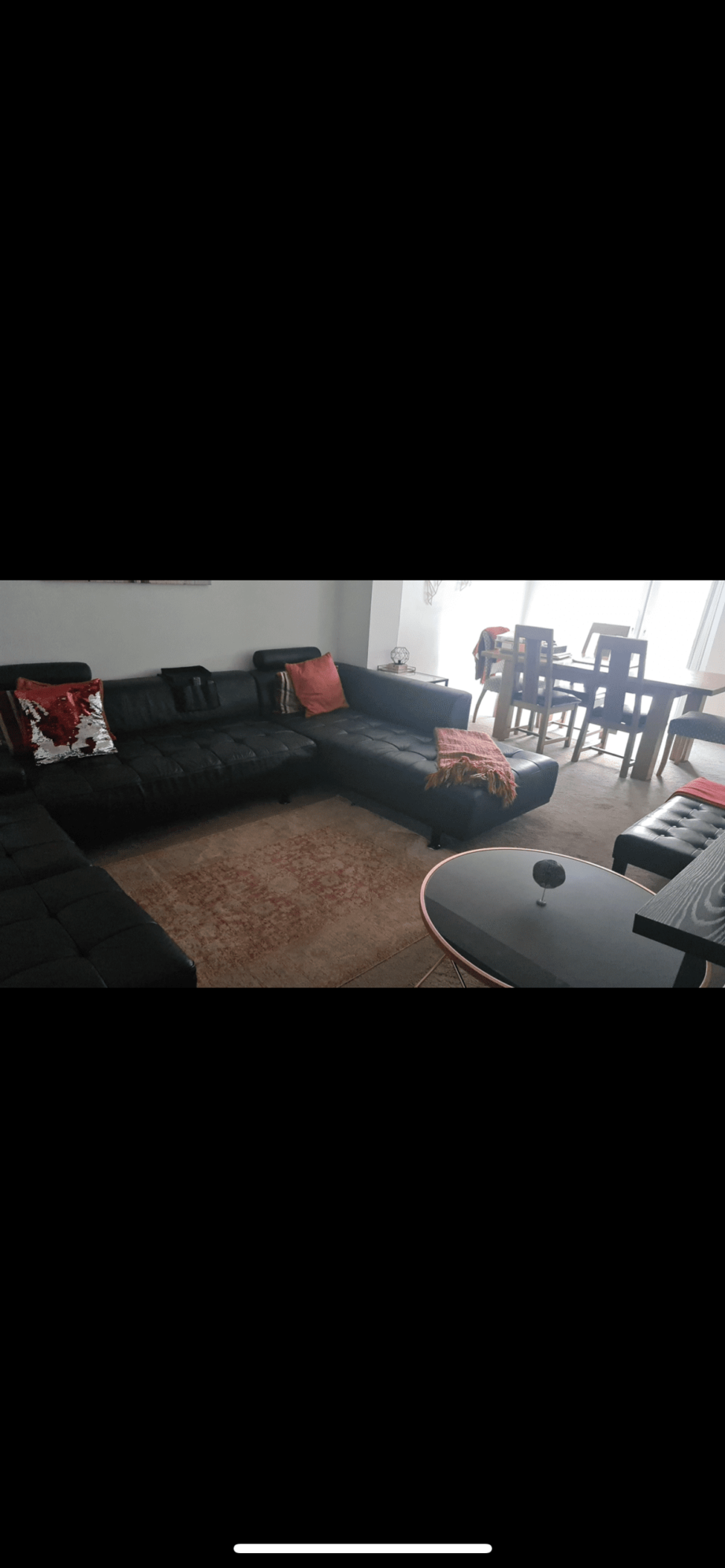 Black corner sofa ser