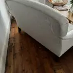 High-back French Louis-style two-seater sofa