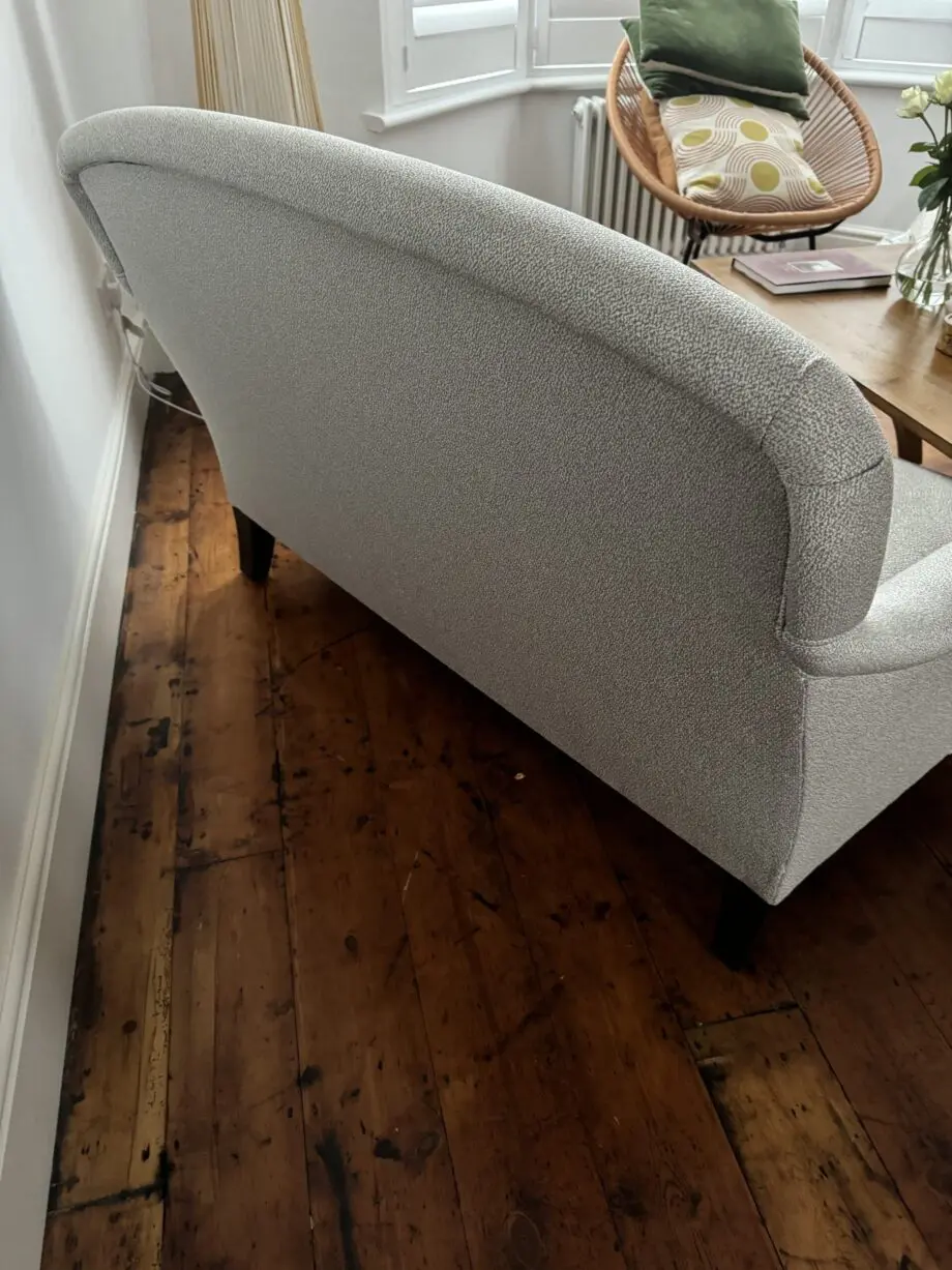 High-back French Louis-style two-seater sofa