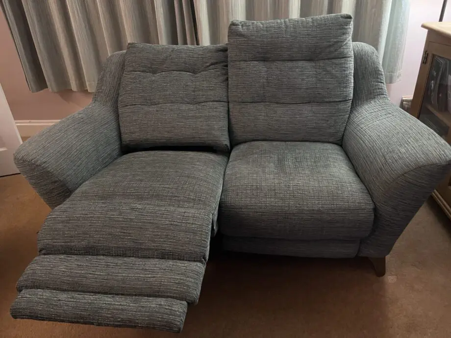 L G-Plan 3 piece suite power recliners on all chairs