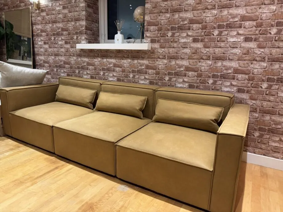 Faux leather modular sofa